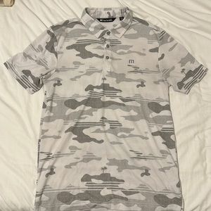 Travis Matthew white camo performance polo